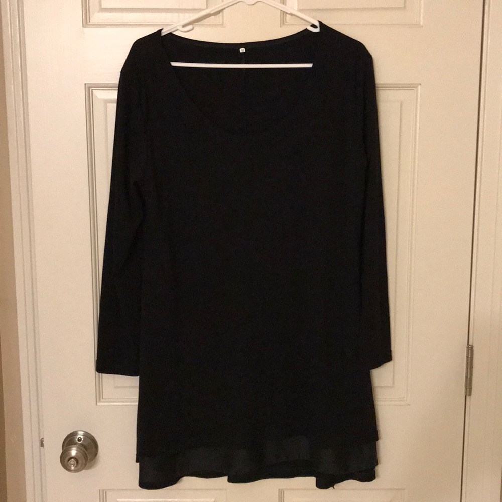 Black swing tunic
